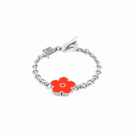 Flower Power - Bracelet - Red Enamel - 925 Sterling Silver - Gab Mc Neil