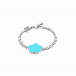 Flower Power - Bracelet - Turquoise Enamel - 925 Sterling Silver - Gab Mc Neil