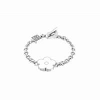 Flower Power - Bracelet - White Enamel - 925 Sterling Silver - Gab Mc Neil