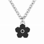 Flower Power - Necklace - Black Enamel - 925 Sterling Silver - Gab Mc Neil