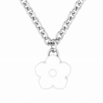 Flower Power - Necklace - White Enamel - 925 Sterling Silver - Gab Mc Neil