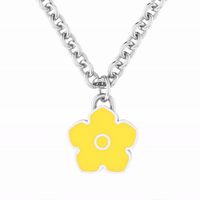 Flower Power - Necklace - Yellow Enamel - 925 Sterling Silver - Gab Mc Neil