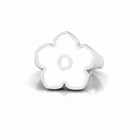 Flower Power - Ring - White Enamel - 925 Sterling Silver - Gab Mc Neil