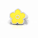 Flower Power - Ring - Yellow Enamel - 925 Sterling Silver - Gab Mc Neil
