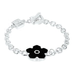 Flower Power - Bracelet - Black Enamel - 925 Sterling Silver - Gab Mc Neil
