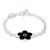 Flower Power - Bracelet - Black Enamel - 925 Sterling Silver - Gab Mc Neil