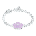 Flower Power - Bracelet - Lilac Enamel - 925 Sterling Silver - Gab Mc Neil