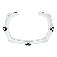 Flower Power - Cuff - Black Enamel - 925 Sterling Silver - Gab Mc Neil