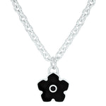 Flower Power - Necklace - Black Enamel - 925 Sterling Silver - Gab Mc Neil