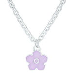 Flower Power - Necklace - Lilac Enamel - 925 Sterling Silver - Gab Mc Neil