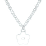 Flower Power - Necklace - White Enamel - 925 Sterling Silver - Gab Mc Neil
