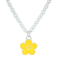 Flower Power - Necklace - Yellow Enamel - 925 Sterling Silver - Gab Mc Neil