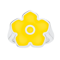 Flower Power - Ring - Yellow Enamel - 925 Sterling Silver - Gab Mc Neil